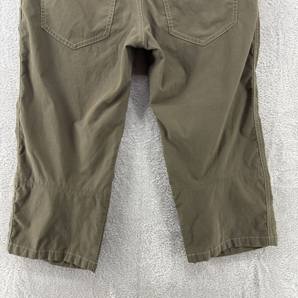 Y2K Kuhl Crop Pants Women 2 Green Pockets Drawstring Low Rise Embroidered - Picture 8 of 16